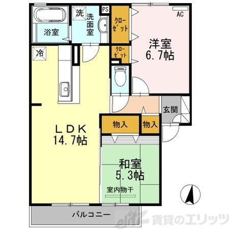 ドミール箕面の物件間取画像